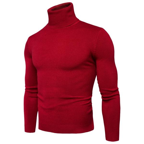 2022 Men's Solid Color Sweater with Two Lapels and High Elastic Material Function