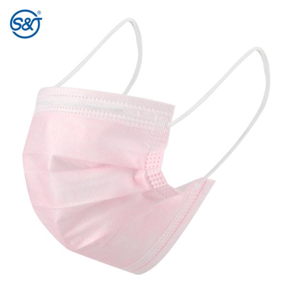 S&J disposable medical surgical face mask 3-ply non woven protective colorful medical surgical face mask