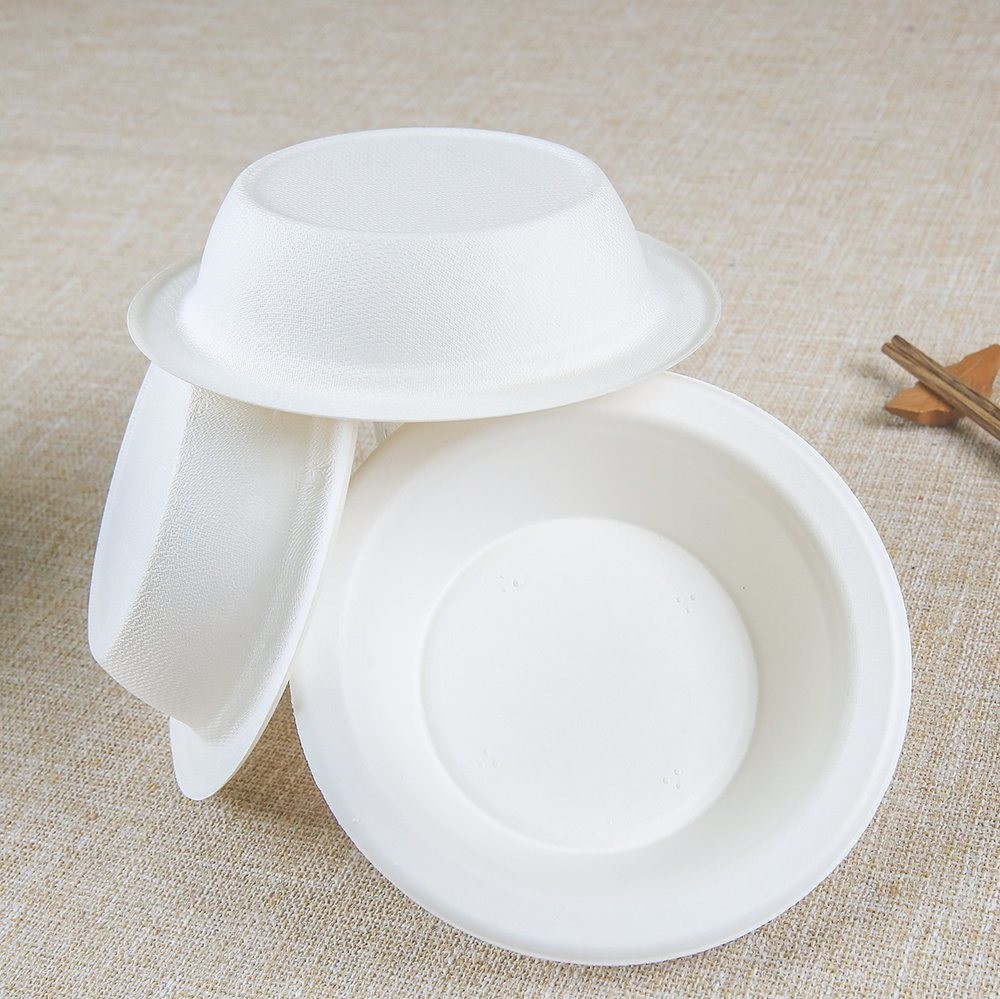 Customization Pack Round Compostable Biodegradable Disposable Sugarcane Bagasse Bowl