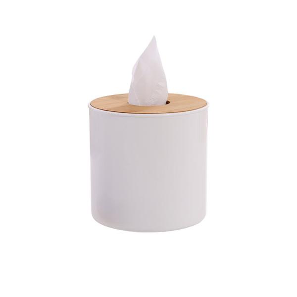 Bamboo PP White Tissue Box Cover Decorative Tissue Box Covers