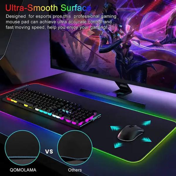 Extended Blank Rubber Gamer Large RGB Mouse Pad for Comfortable Custom Gaming Experience