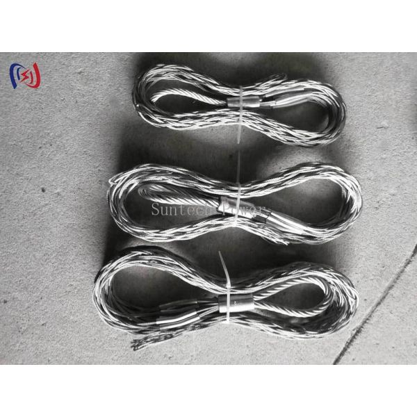 Cable Mesh Sock Joints with 10-30KN Rated Load and 360° Uniform Grip for Transmission Line Terminations with Hot-Dip Galvanized Coating