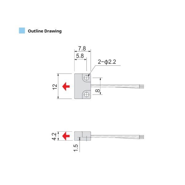 NPN Type Normally Opened Reed Switch Magnetic Proximity Sensor for Machine Security and Safety Equipment