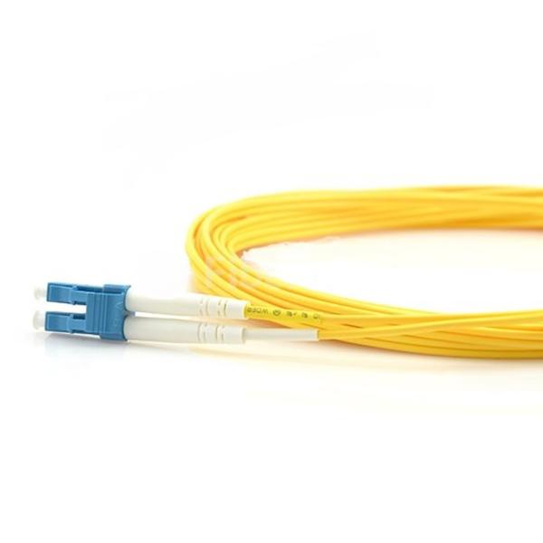 3m Fiber Patch Cord LC UPC Duplex To LC UPC Duplex 2.0mm Yellow Tight Buffered Fiber Cable