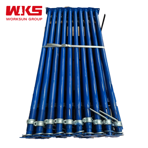 Precise Adjustable Steel Shoring Props Customized Adjustable Scaffolding Prop Blue