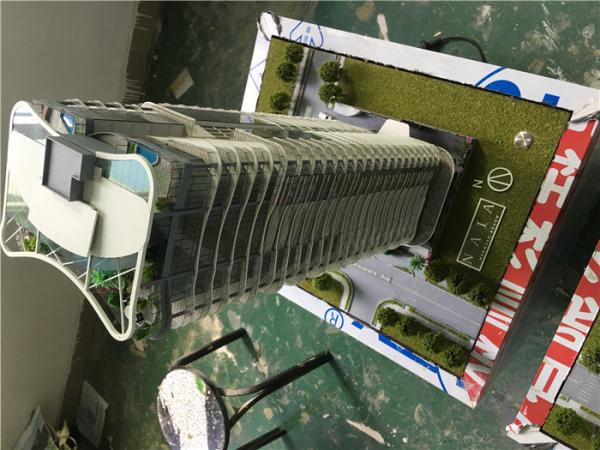 1/250 Scale 3D Miniature Building Models House With Blue Light , Maquette Architectural Model