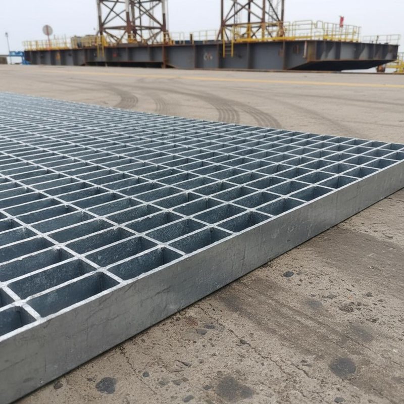 Serrated Bar Grating with Hot-Dip Galvanized Steel Grating for Anti-Slip Stair Tread Applications