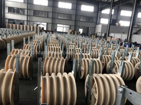 Stringing Cable Pulley Block Nylon Wire Rope Sheave For Power Line Construction