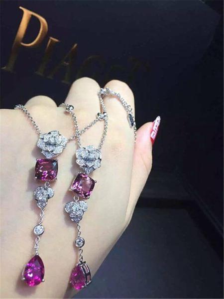 Luxury jewe factory rose  series necklace gold diamond  18k gold  white gold yellow gold rose gold diamond necklace