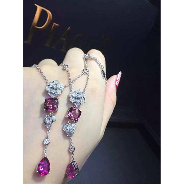 Luxury jewe factory rose  series necklace gold diamond  18k gold  white gold yellow gold rose gold diamond necklace