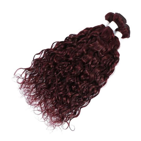 #99J Dark Wine Water Wave Remy Human Hair Bundles Sew In Weave Bundles Brazilian Bundle Deals