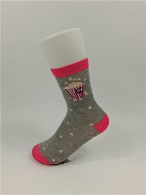 Elastane Knitted Anti Slip Kids Cotton Socks Colored Patterns Custom Made Size