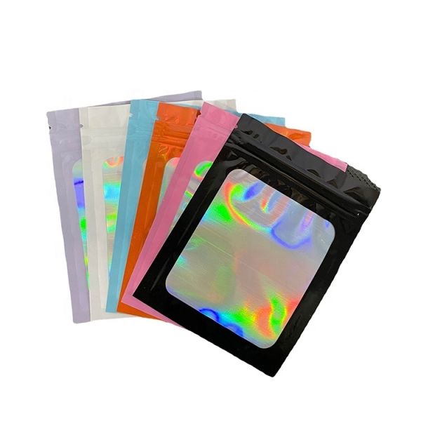 Zipper Sealing Clear Window Smell Proof Resealable Mylar Bags 3.5x4.7 Inch Custom Order Food Storage Jewelry Electronics Party