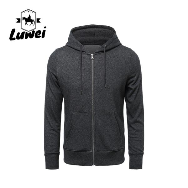 Необычный на заказ длинный рукав 85% бамвольная трикотажный кардиган хлопчатобумажный пуловер простой цип до мужской мешковатый свитер с капюшоном