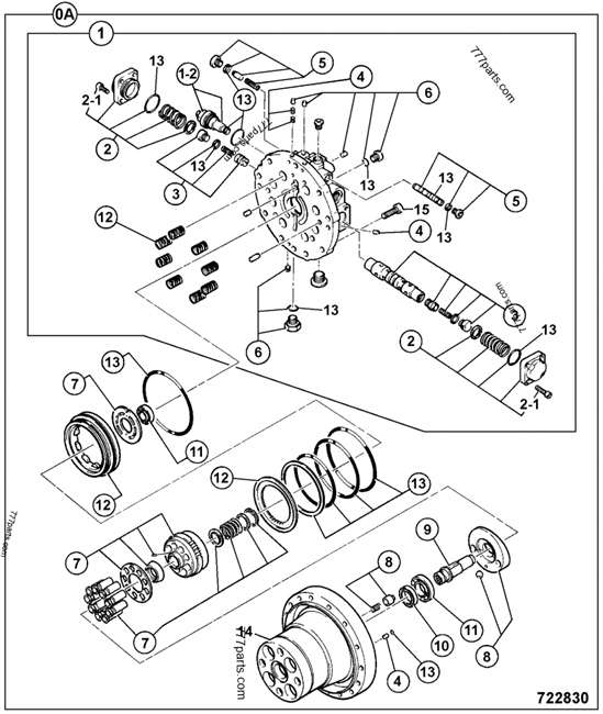 KYB MAG-85VP JCB130/JS130 JS115/JS110AUTO Spare part 05/903837 Motor, track (JCB)