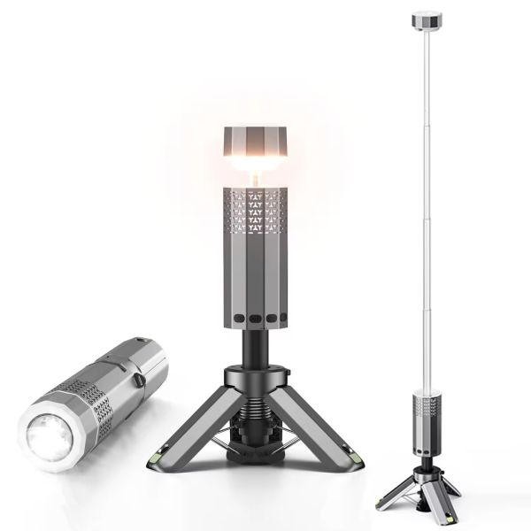 Collapsible LED Outdoor Camping Lantern With Hanging Hook Telescopic Camping