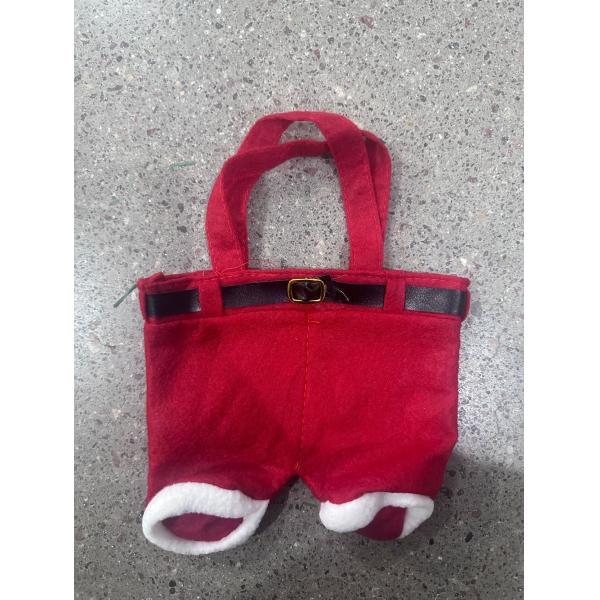 Santa Claus Pants Shaped Gift Bags for Holiday Gifts Candy Bag Christmas Decorations