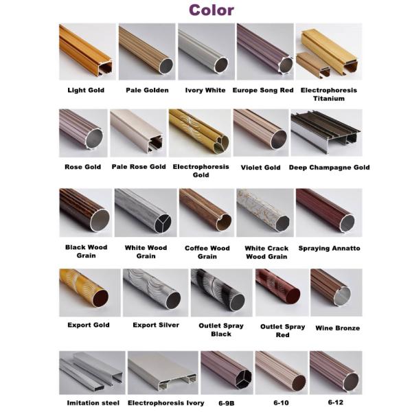 6m 28mm Anodized Aluminium Twist Pipe Curtain Pole