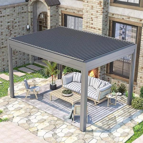 Luxury outdoor shutters awning Terrace awning waterproof electric