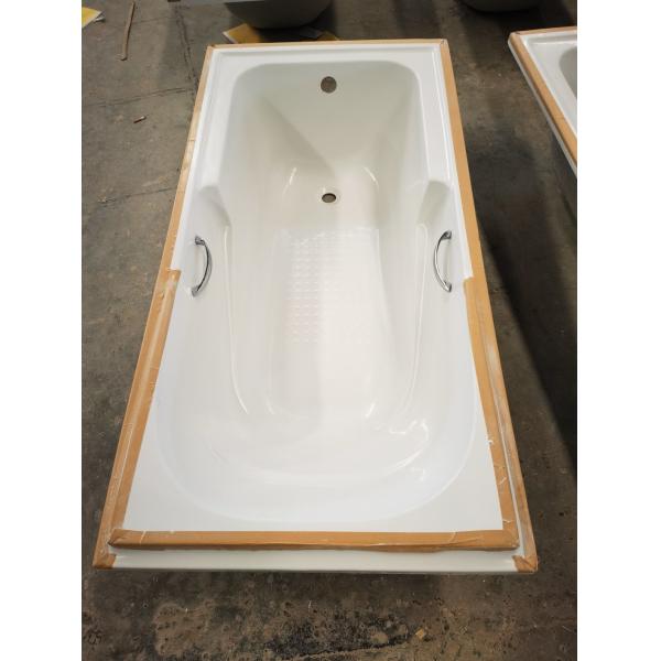 South Asia Market Rectangle Hand Control Bathtub with Built-in Handles