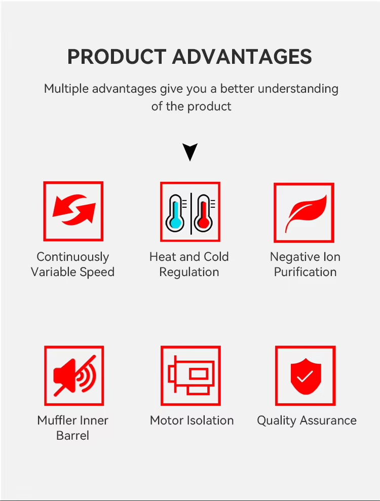 Sèche-cheveux pour animaux de compagnie à séchage rapide et haute puissance avec 4 buses et construction en plastique ABS pour le toilettage professionnel