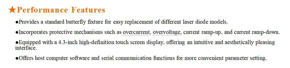 Butterfly Laser Diode Driver with High Current Accuracy TEC Control and Overcurrent Protection for SOA Drivers
