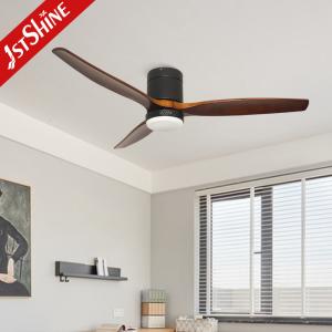 3 As lâminas de madeira natural decorativo ventilador de teto flush montado com