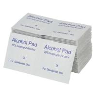 Almofadas de limpeza lisas não tecidas médicas do álcool isopropílico do costume 70% das almofadas da preparação do álcool