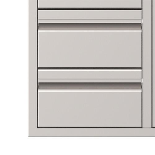 Stainless Steel Drawer Door Combo Trash Bin With Triple Drawer TLDDOI031