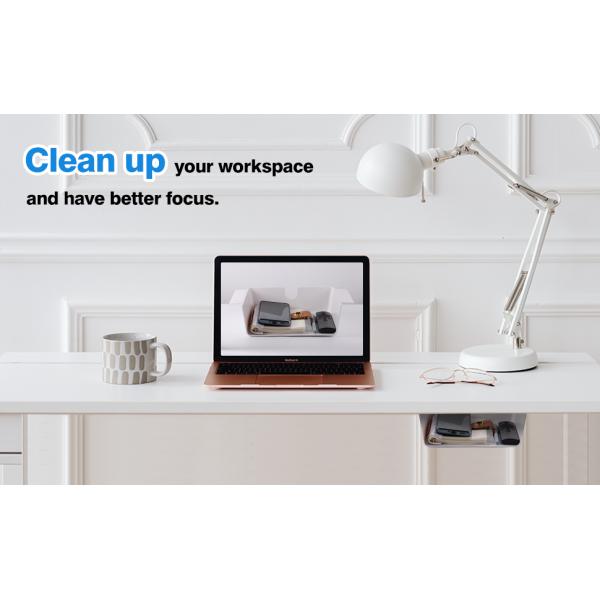 Bajo el organizador del cajón del escritorio Estante de almacenamiento versátil para escritorios de pie ajustables