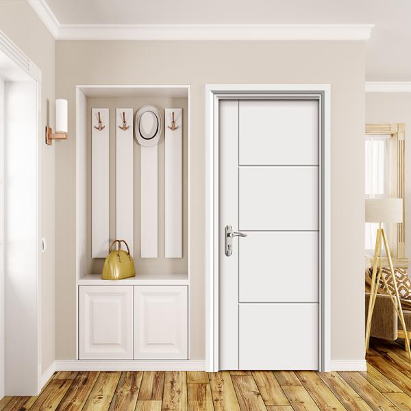 Custom Cheap China Wholesale Hollow Wpc Door Frame Doors Board Waterproof Soundproof Assembly Panel for Hotel with Smart Lock