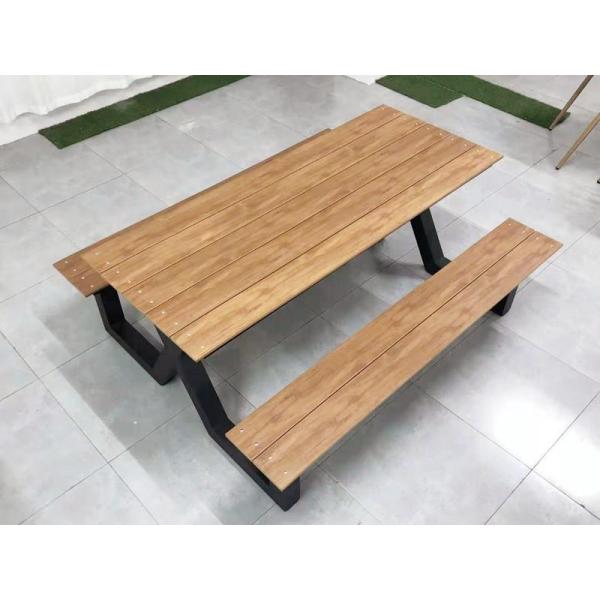 Plastic Wood Desk Top Waterproof Aluminium Frame Mountain Park Bench Chair for Outdoor