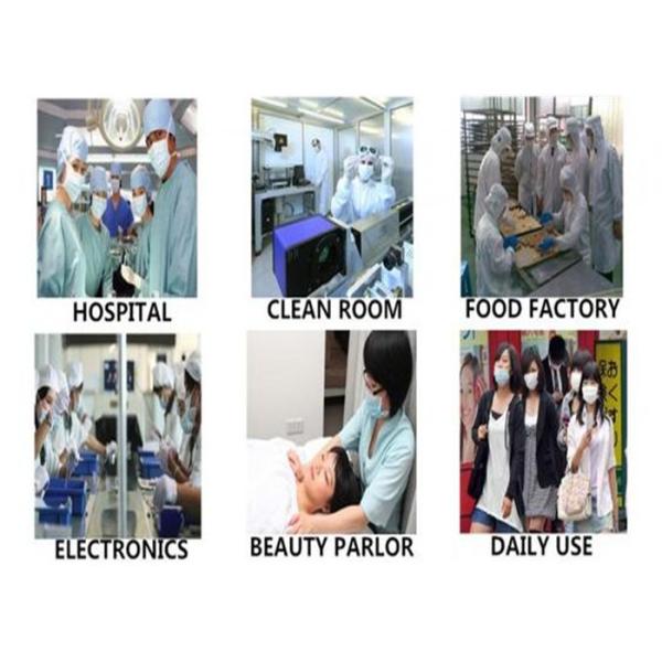 Hospital Blue Disposable Medical Mask with Plastic Fluid Repellent Shield