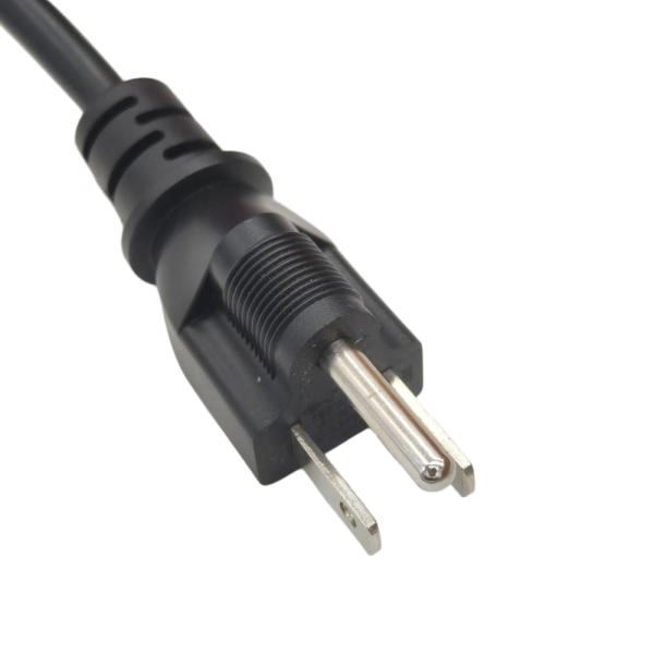 Pse Power Cord Japan 3 Pin Plug to IEC 320 C13 125V AC Power Cable Set Molding PVC 1.8M Black JET VCTF Cable