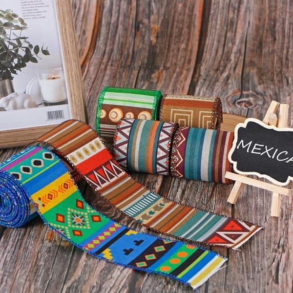 Faixas coloridas de design com fio personalizadas Faixas impressas de 2,5 polegadas para decoração de festas