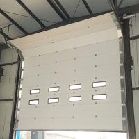 Portas industriais aéreas do rolo da garagem do sanduíche 0.5m/S de aço externo