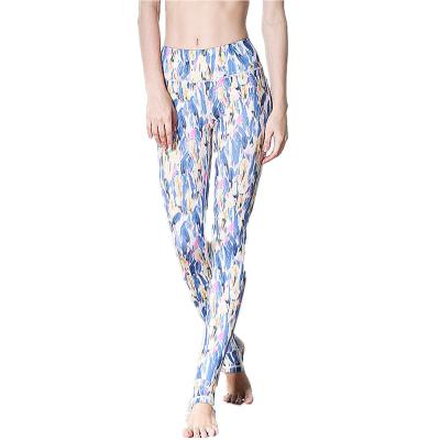 CPG Global Women's Gyg Legging Sport Running Pants Yoga  Floral Blue Print  Slim Fit HK19