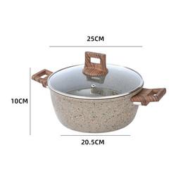 Various Models Kitchen Cookware Maifan Stone Aluminium Ollas Cooking Pot Sets With Thick Wooden Handle