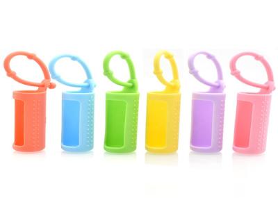 Colorful Silicone Protector Holder Roll On Glass Bottles , Empty Roller Bottles
