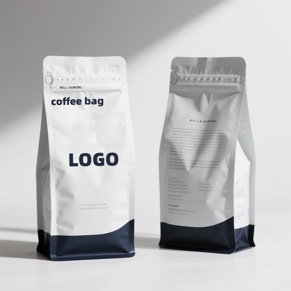 Eco-Friendly Coffee Packaging Bags, Resealable Coffee Bean Bags, Custom Design Available