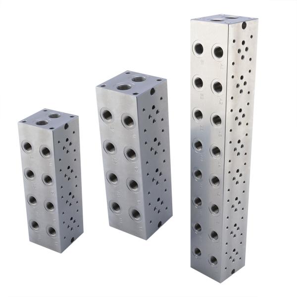 Bloque de válvula de cilindro hidráulico de aleación de aluminio Al6061 Bloque de manivela de mecanizado CNC