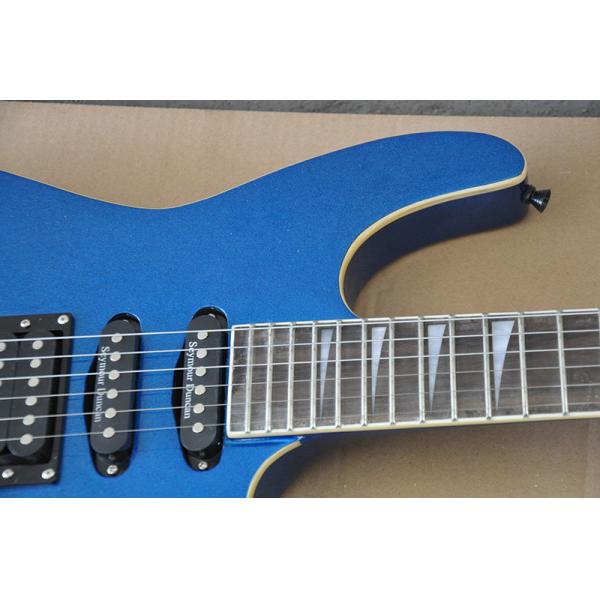 Metallic Blue Set In JS Electric Guitar with Floyd Rose,24 Frets,White binding Body
