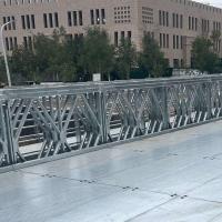 Long Span Prefabricated Steel Pedestrian Bridges Steel Deck  Timber Deck