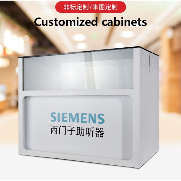 Eco-friendly Glass Display Showcases for Retail Shops Custom Made Aluminium Cabinets