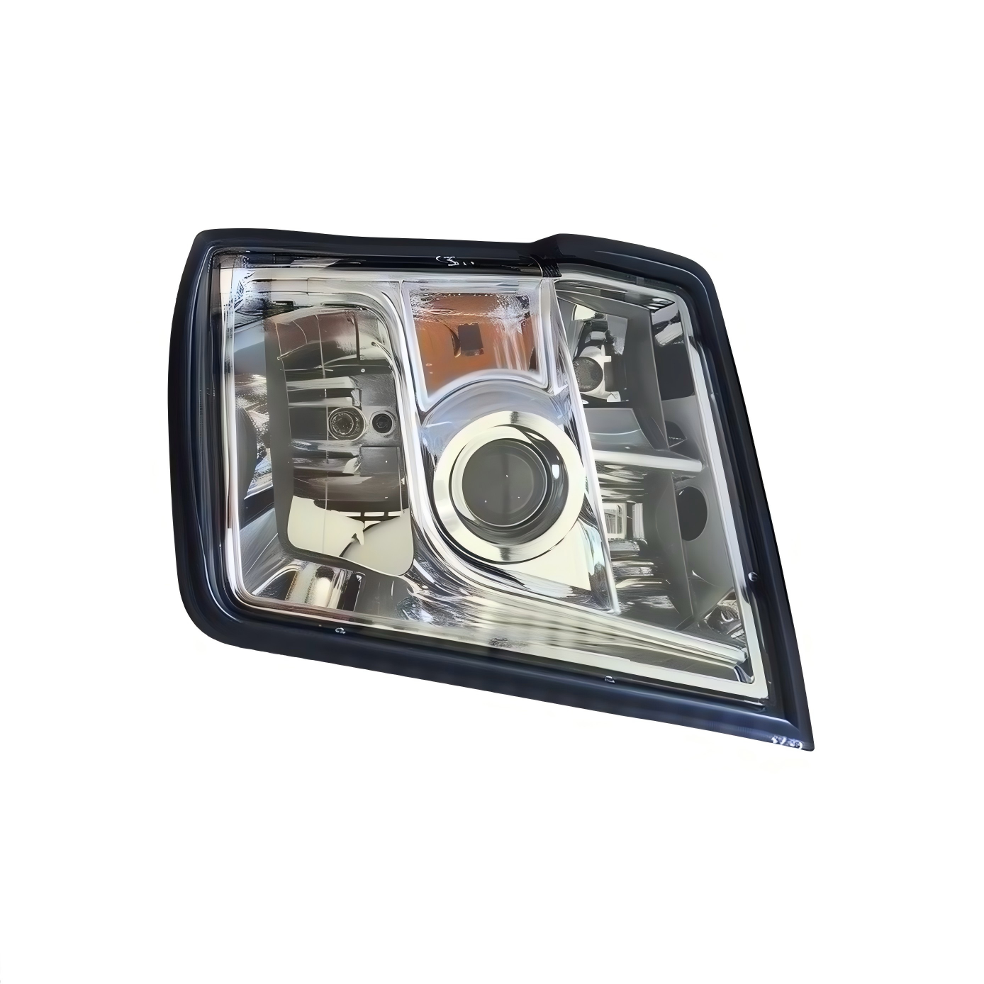 Original OEM Replacement Left Front Combination Headlamp DZ97189723210 PC Anti Yellowing Lens Chrome Reflector Projector Headlight With Direction Indicator Used For Heavy Truck Night Driving Illuminat