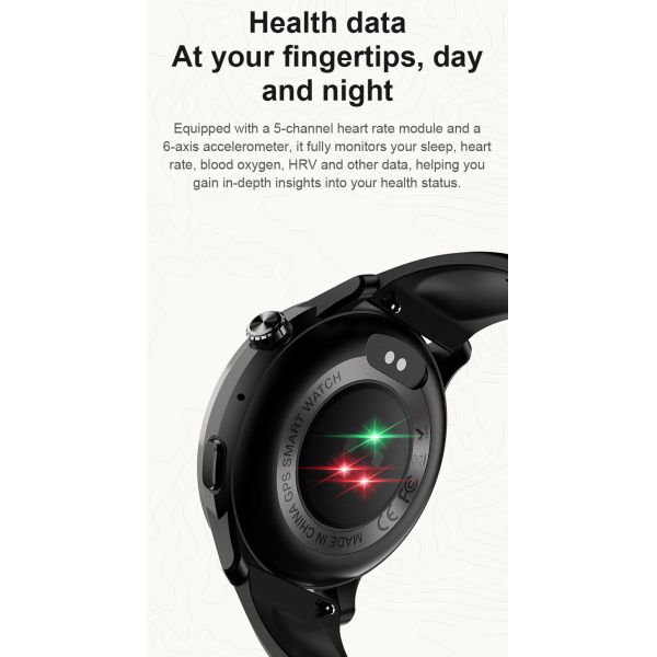 GPS Men Smartwatch Wrist Fitness Clock BT Call 30meters Waterproof Sports Android IOS