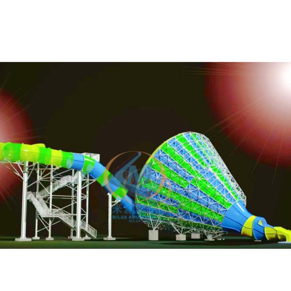 Commercial Use Big Trumpet Water Slide Abundant Color For Adult Teenager