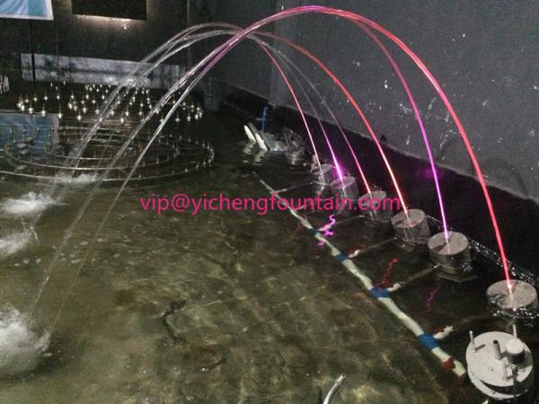 Fully AISI304 Material Laminar Fountain Jet With LED RGB Light 3W 6W 9W Submersible Type Spray Parabola