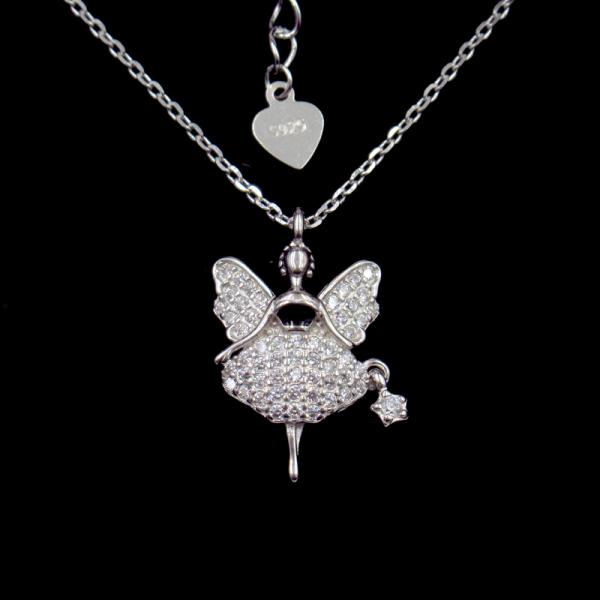 Европейские форма дерева ожерелья Зирконя стиля 925 серебряная кубическая для Веддинг Бридал