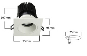 Превосходное СИД УДАРА рефлектора 10Watt IP20 830Lumen вниз освещает для освещения адвокатского сословия